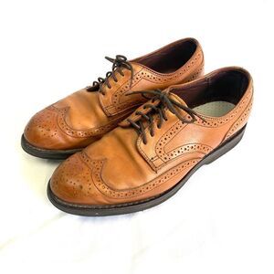 Allen Edmonds Mens 7.5 D Road Warriors Wingtip Oxford Dress Shoes Brown 3351